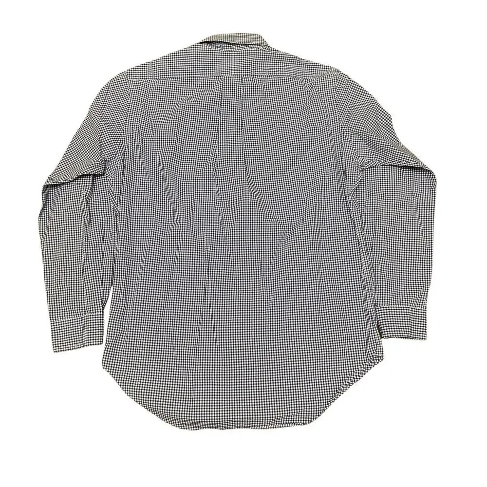 Polo Ralph‎ Lauren Shirt Mens 15 32 33 Blue Gingham Check Long Sleeve